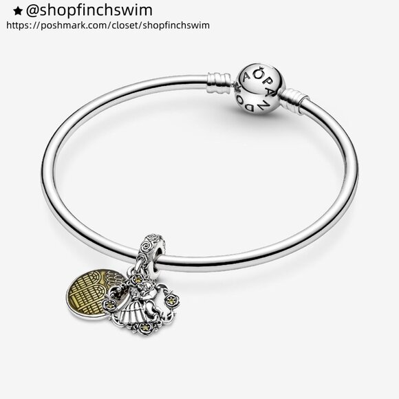 Pandora Disney Beauty and the Beast Dancing Dangle Charm - Picture 3 of 5